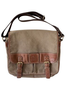 Fossil 54 Leather & Canvas Vintage Messenger Bag